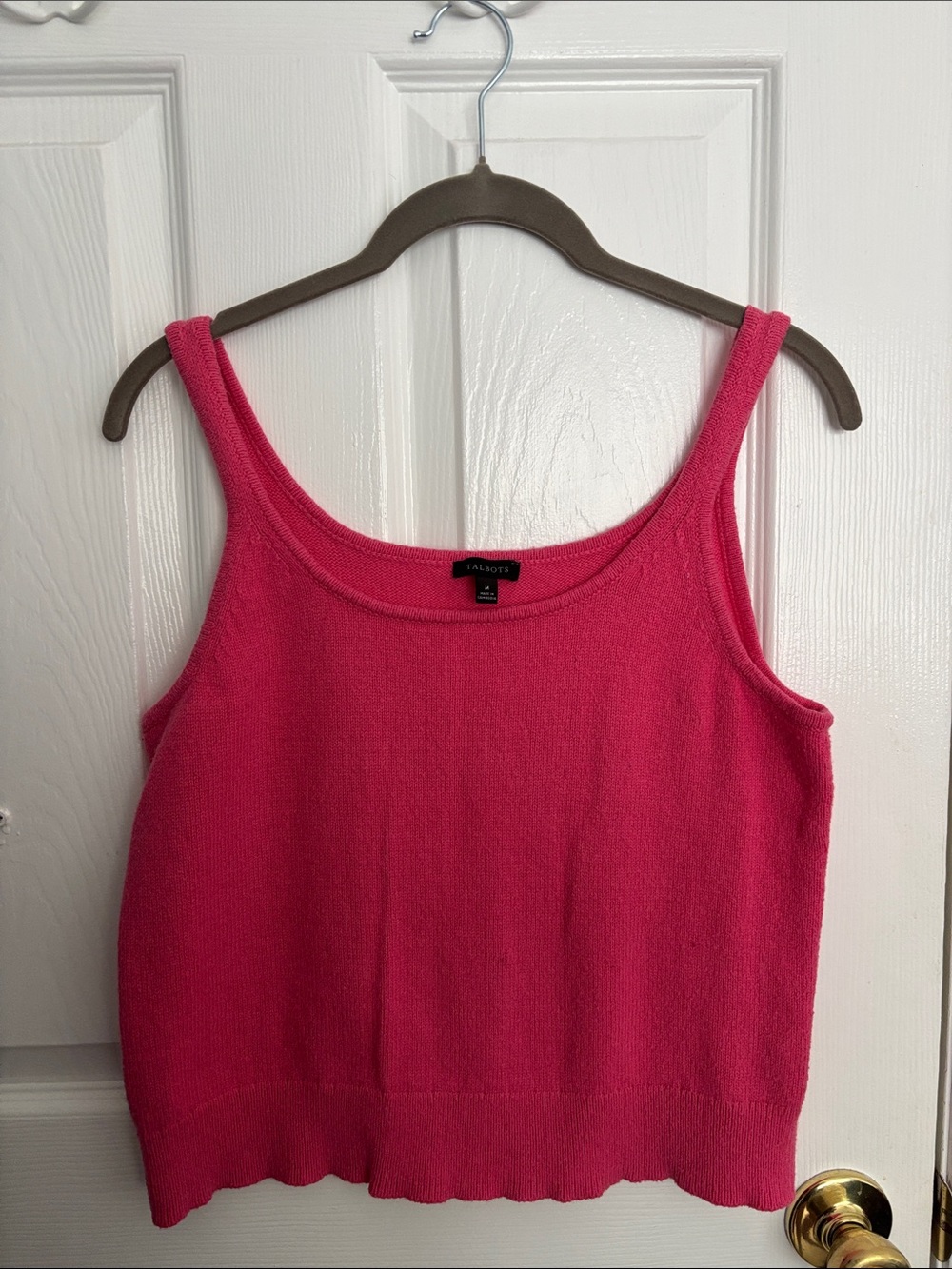 Talbots Bright Pink Sleeveless Knit Tank